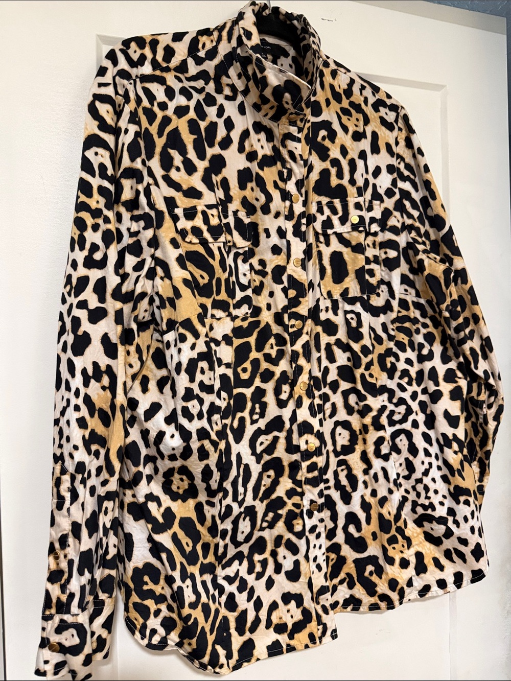 Jones New York Women's Animal Print Button Down Size 3X